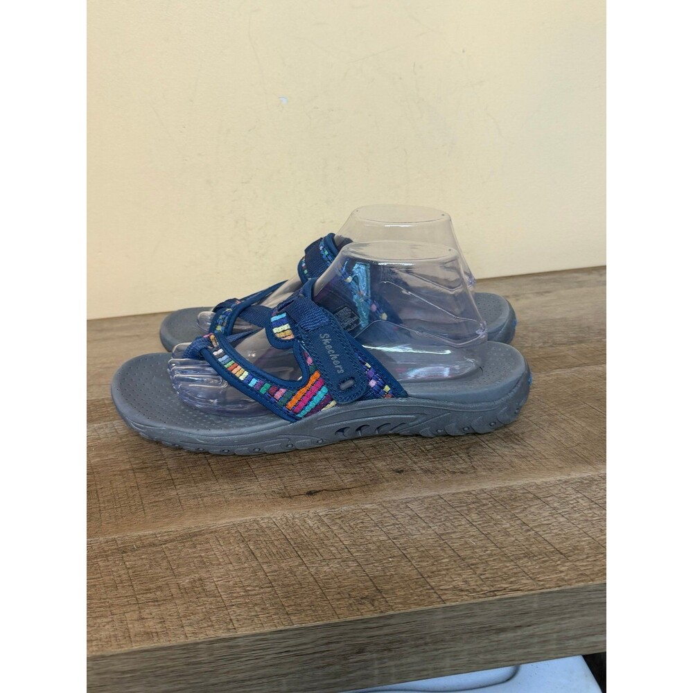 Sketcher's Outdoor Lifestyle Reggae Mad Swag Women’s shoes Navy Slides Size 10
